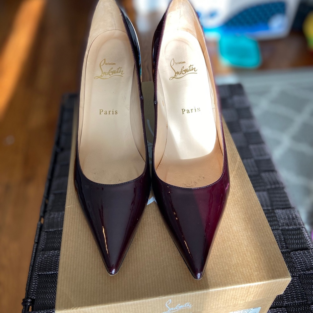 Christian Louboutin Piaf 85 metal patent calf